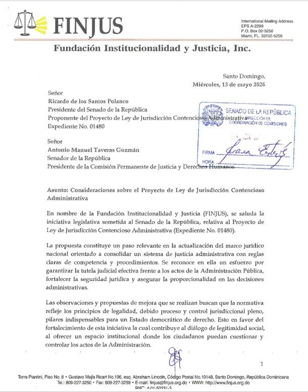 FINJUS propone cambios al proyecto de ley de Jurisdicción Contencioso Administrativa en el Senado